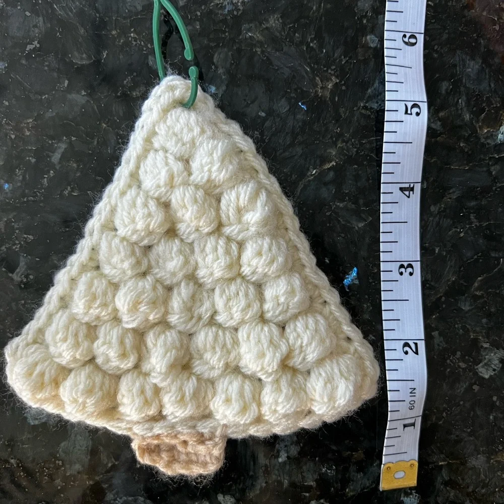 Hand Crocheted White Christmas Tree Ornament! - Picture 3 of 5